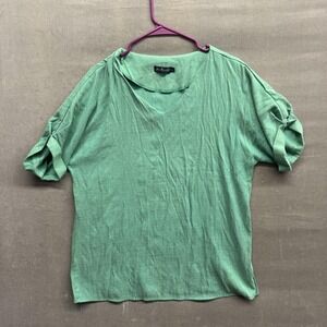 Kd Beautiful Shirt Womens Large Green Short Sleeve V Neck Lightweight Casual Top